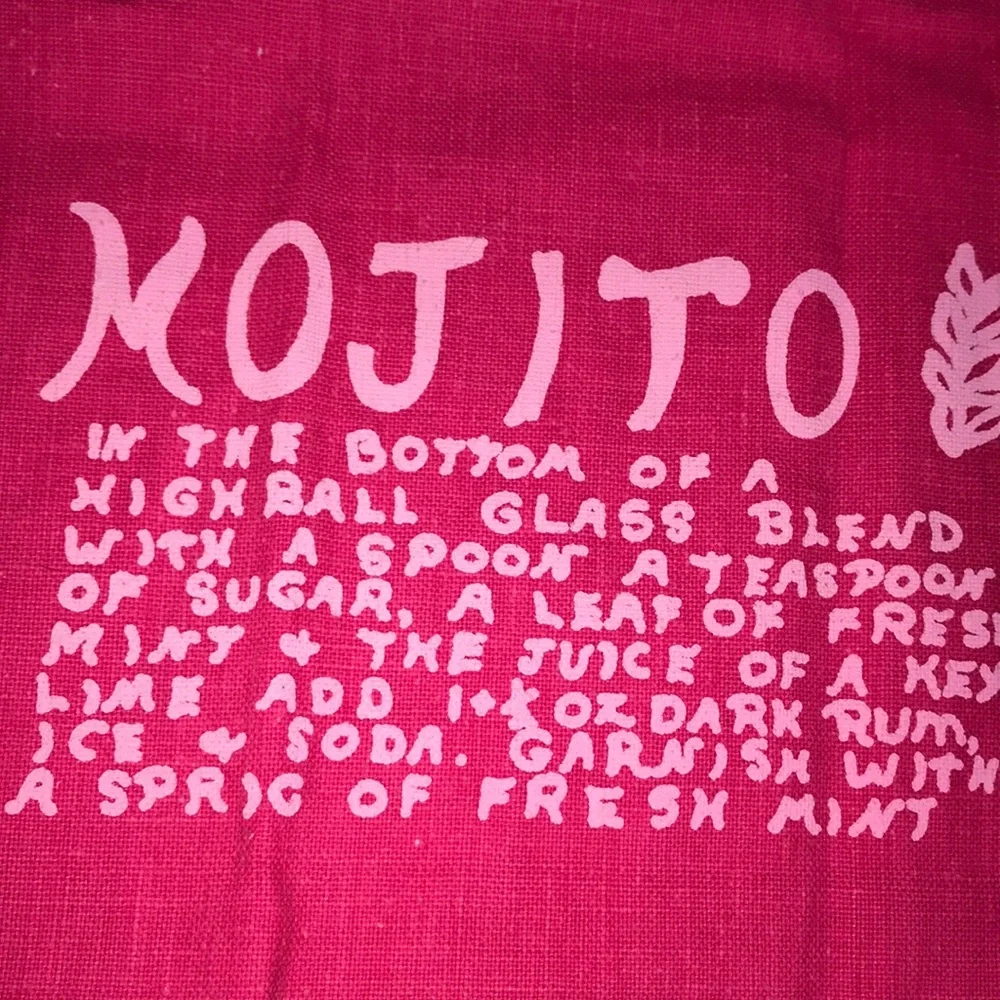Mojito Printed‎ Hot Pink Kitchen Towel